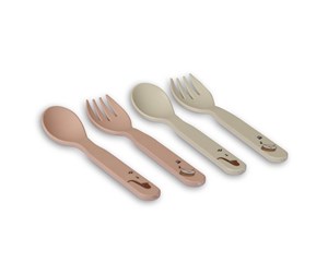 Babyutstyr - Nuuroo Carl cutlery set 4-pack - Rose Mix - NU576RM