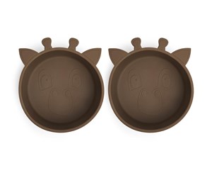 Babyutstyr - Nuuroo Alex silicone deep plate 2-pack - Acorn - NU119A