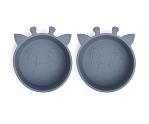 Babyutstyr - Nuuroo Alex silicone deep plate 2-pack  - Bering Sea - NU119BS