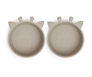 Babyutstyr - Nuuroo Alex silicone deep plate 2-pack - Cobblestone - NU119CS