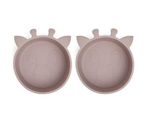 Babyutstyr - Nuuroo Alex silicone deep plate 2-pack  - Woodrose - NU119WR