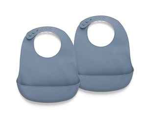 Babyutstyr - Nuuroo Tex silicone bib 2-pack  - Bering Sea - NU129BS