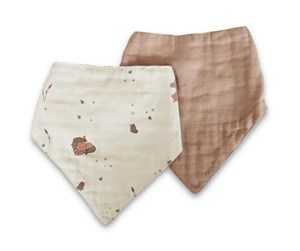 Babyutstyr - Nuuroo Villads muslin bib 2-pack  - Unicorn / Rose dust - NU573UR