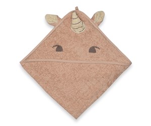 Babyutstyr - Nuuroo Aki hooded baby towel - Rose Unicorn - NU552RU