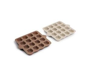 Babyutstyr - Nuuroo Morgan ice cube tray 2-pack  - Creme / Light Brown - NU434