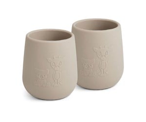 Babyutstyr - Nuuroo Abel silicone cup 2-pack  - Cobblestone - NU112CS