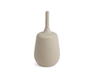 Babyutstyr - Nuuroo Adita silicone cup with straw - Cobblestone - NU114CS