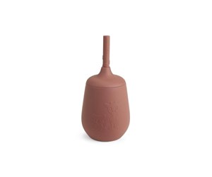 Babyutstyr - Nuuroo Adita silicone cup with straw - Mahogany - NU114M