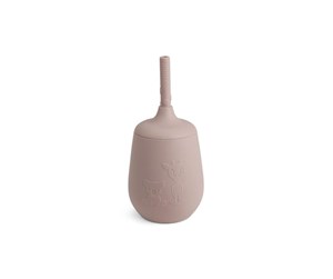 Babyutstyr - Nuuroo Adita silicone cup with straw - Woodrose - NU114WR