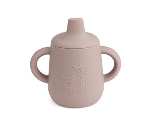 Babyutstyr - Nuuroo Aiko silicone cup with sippy - Woodrose - NU115WR