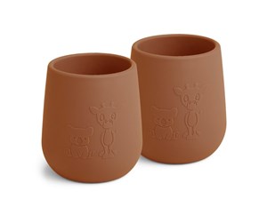 Babyutstyr - Nuuroo Abel silicone cup 2-pack - Caramel Café - NU366CC