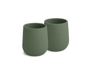 Babyutstyr - Nuuroo Abel silicone cup 2-pack  - Dusty Green - NU366DG