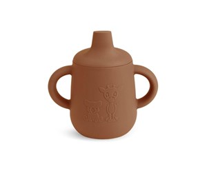 Babyutstyr - Nuuroo Aiko silicone cup with sippy  - Caramel Café - NU369CC