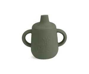 Babyutstyr - Nuuroo Aiko silicone cup with sippy - Dusty Green - NU369DG