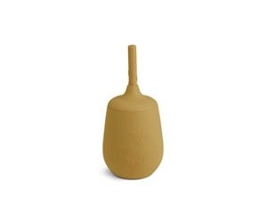 Babyutstyr - Nuuroo Adita silicone cup with straw  - Dusty Yellow - NU423DY