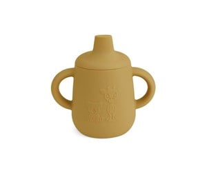 Babyutstyr - Nuuroo Aiko silicone cup with sippy- Dusty Yellow - NU424DY