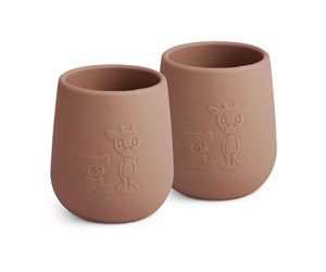 Babyutstyr - Nuuroo Abel silicone cup 2-pack - Chocolate Malt - NU470