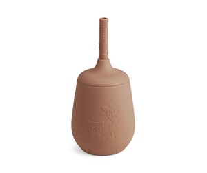 Babyutstyr - Nuuroo Adita silicone cup with straw - Chocolate Malt - NU472