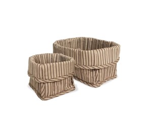 Barnerom - Nuuroo Lumi basket set 2-pack - Cream Stripe - NU500