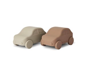 Babyleker - Nuuroo Gry silicone cars 2-pack  - Cobblestone Mix - NU389CM