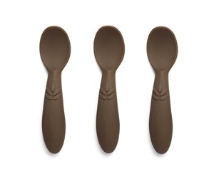 Babyutstyr - Nuuroo Ella silicone spoon 3-pack - Acorn - NU125A