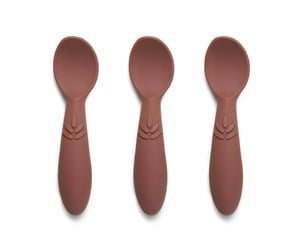 Babyutstyr - Nuuroo Ella silicone spoon 3-pack  - Mahogany - NU125M