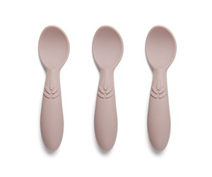 Babyutstyr - Nuuroo Ella silicone spoon 3-pack  - Woodrose - NU125WR