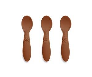 Babyutstyr - Nuuroo Ella silicone spoon 3-pack - Caramel Café - NU379CC