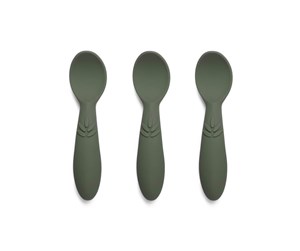 Babyutstyr - Nuuroo Ella silicone spoon 3-pack - Dusty Green - NU379DG