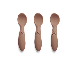 Babyutstyr - Nuuroo Ella silicone spoons 3-pack - Chocolate Malt - NU479