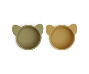 Babyutstyr - Nuuroo Rosa silicone snackbox 2-pack - Olive Green / Dusty Yellow - NU432OD