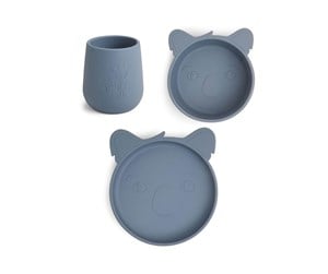 Babyutstyr - Nuuroo Judi silicone dinner set 3-pack - Bering Sea - NU122BS