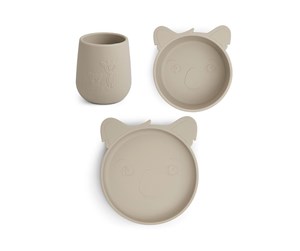 Babyutstyr - Nuuroo Judi silicone dinner set 3-pack - Cobblestone - NU122CS