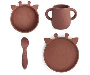 Babyutstyr - Nuuroo Lykke silicone dinner set 4-pack - Mahogany - NU123M