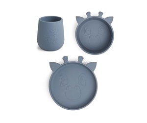 Babyutstyr - Nuuroo Judi silicone dinner set 3-pack - Bering Sea - NU124BS