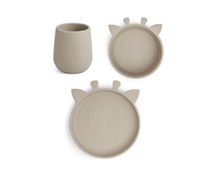 Babyutstyr - Nuuroo Judi silicone dinner set 3-pack - Cobblestone - NU124CS