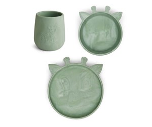 Babyutstyr - Nuuroo Judi silicone tableware 3-pack - Light Green Mix - NU294