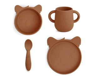 Babyutstyr - Nuuroo Lykke silicone tableware 4-pack - Caramel Café - NU375CC