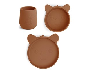 Babyutstyr - Nuuroo Judi silicone tableware 3-pack  - Caramel Café - NU377CC