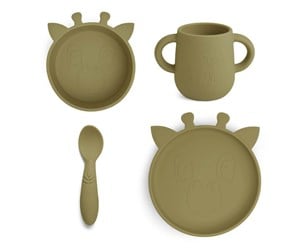 Babyutstyr - Nuuroo Lykke silicone tableware 4-pack  - Olive Green - NU428OG