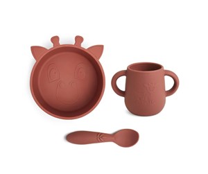 Babyutstyr - Nuuroo Ebba silicone tableware 3-pack - Mahogany - NU443M