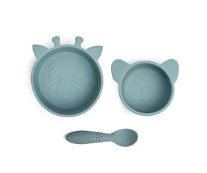 Babyutstyr - Nuuroo Eddy silicone tableware 3-pack - Lead - NU444L