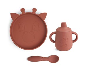 Babyutstyr - Nuuroo Elke silicone tableware 3-pack- Mahogany - NU446M