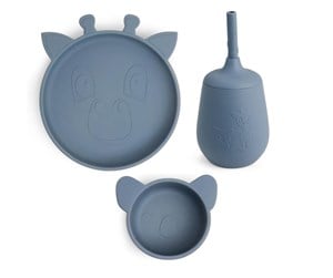 Babyutstyr - Nuuroo Dian silicone tableware 3-pack - Bering Sea - NU447BS