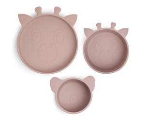 Babyutstyr - Nuuroo Benni silicone tableware 3-pack - Woodrose - NU448WR