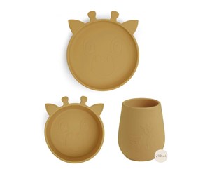 Babyutstyr - Nuuroo Bo silicone tableware 3-pack  - Dusty Yellow - NU449DY