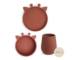 Babyutstyr - Nuuroo Bo silicone tableware 3-pack - Mahogany - NU449M