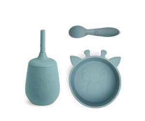 Babyutstyr - Nuuroo Blue silicone tableware 3-pack  - Lead - NU450L