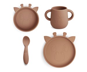 Babyutstyr - Nuuroo Lykke silicone tableware 4-pack  - Chocolate Malt - NU477