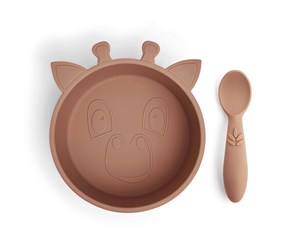 Babyutstyr - Nuuroo Elia silicone tableware 2-pack - Chocolate Malt - NU484